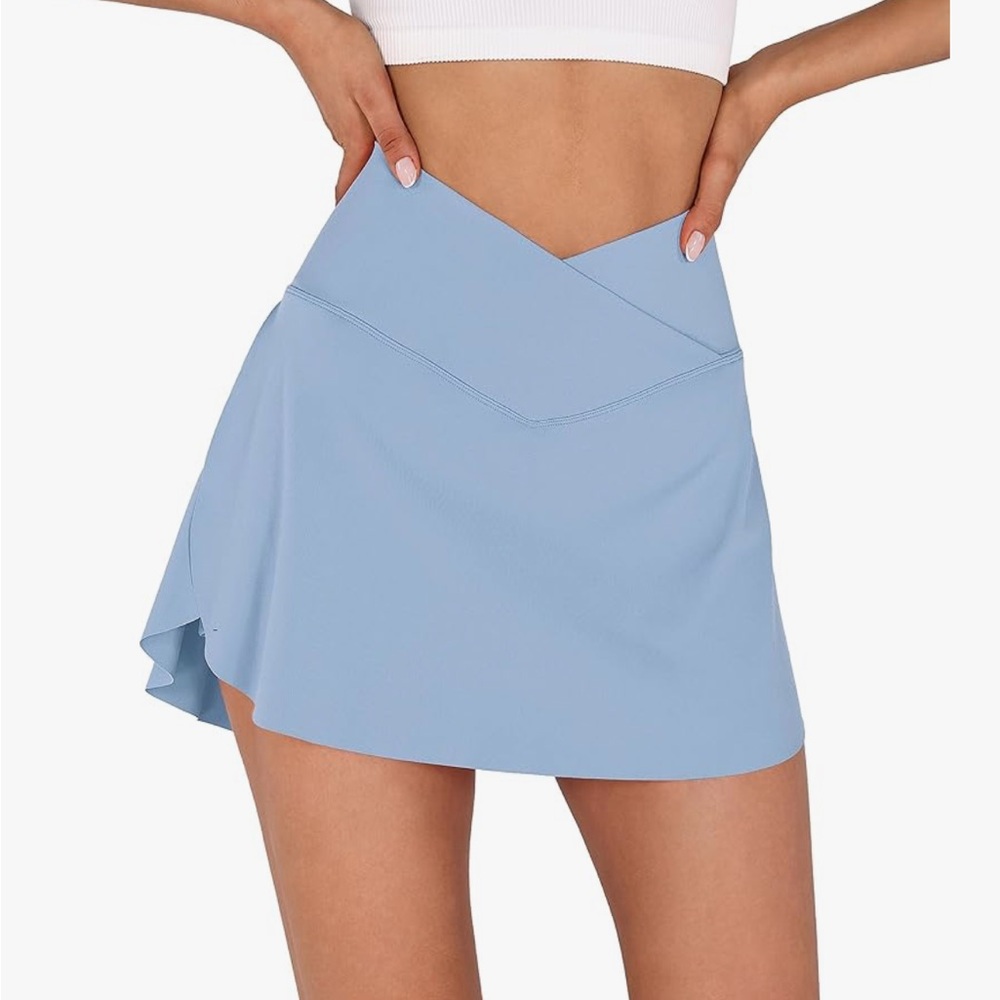 Light Blue Asymmetrical Skirt